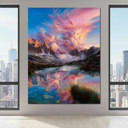 Radiant Peaks Mirror Lake Dawn - NicheCanvas