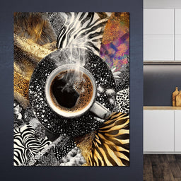 Cosmic Coffee Safari Dream - NicheCanvas