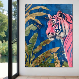 Pink Tiger Tropical Majesty - NicheCanvas
