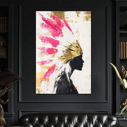 Golden Feathered Majesty - NicheCanvas