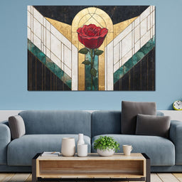 Golden Rose Radiance Reverie - NicheCanvas