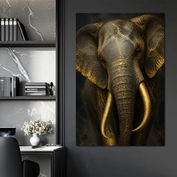 Elephant Gilded Wisdom - NicheCanvas