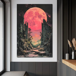 Moonlit Pathway Reverie - NicheCanvas
