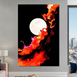 Firestorm Under the Moon - TooplesArt - NicheCanvas