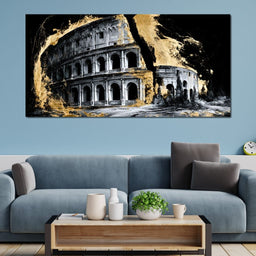 Gilded Ruins of Ancient Rome - NicheCanvas