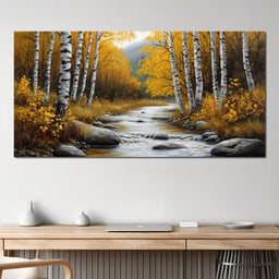 The Birchwood Stream - TooplesArt - NicheCanvas