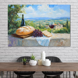 Tuscan Feast Panorama - NicheCanvas