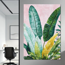 Tropical Leaf Harmony - NicheCanvas
