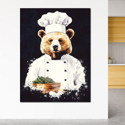 Chef Bear Culinary Delight - NicheCanvas