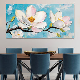 Blossoms on Cerulean Skies - NicheCanvas