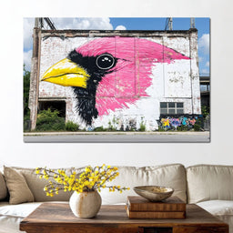 Street Art - Cardinal Bird - NicheCanvas