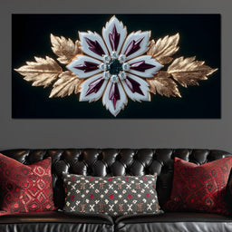 Radiant Jewel Blossom Grandeur - NicheCanvas