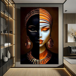 Elegant Duality Portrait - NicheCanvas