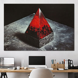Ephemeral Crimson Obelisk - NicheCanvas