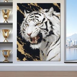 Fierce Aura Golden Roar - NicheCanvas