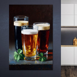 Stout Ale Lager With Shamrocks - NicheCanvas