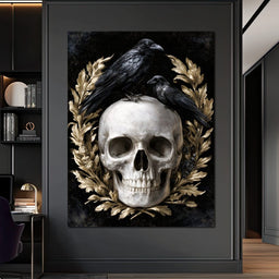 Gilded Crows Upon Bone - NicheCanvas