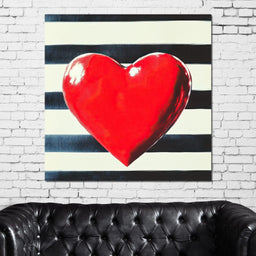 Heart Stripes - NicheCanvas
