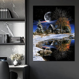 Silent Solstice By The Frozen Shore - NicheCanvas