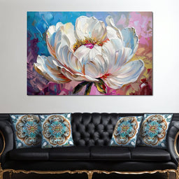 Alabaster Blossoming Petals - NicheCanvas