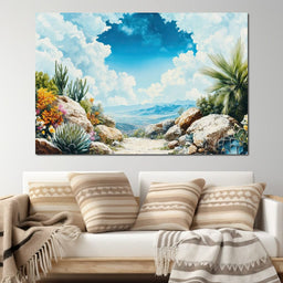 Desert Oasis Beyond Horizons - NicheCanvas