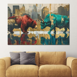 Wall Street Showdown - NicheCanvas