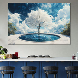 Whispering Celestial Oasis - NicheCanvas