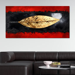 Golden Leaf Nocturne Reflection - NicheCanvas
