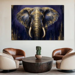 Regal Gold Elephant Majesty - NicheCanvas