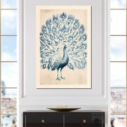 Royal Crest Of The Indigo Plumage - NicheCanvas