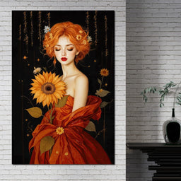 Lady Sunflower - TooplesArt - NicheCanvas