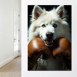 Samoyed Pugilist - NicheCanvas