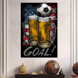 USA Soccer Beer Mugs Goal - NicheCanvas