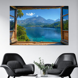 Lakeside Serenity Vista - NicheCanvas