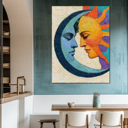 Celestial Lovers Meeting Across Time - NicheCanvas