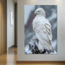 Majestic Winter Hawk Sentinel - NicheCanvas