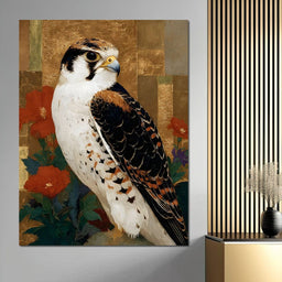 Golden Peregrine Elegance - NicheCanvas