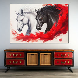 Phantom Rush of Equines - NicheCanvas