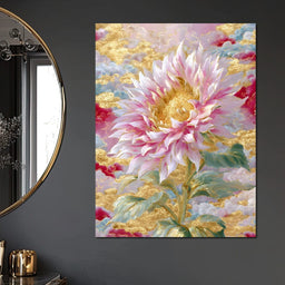 Golden Petals in Celestial Bloom - NicheCanvas