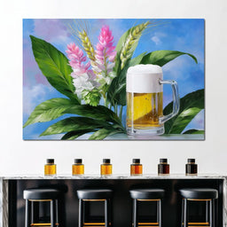 Golden Brew Botanical Harmony - NicheCanvas