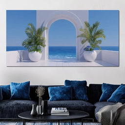 Sunlit Coastal Archway Escape - NicheCanvas