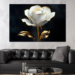 Golden Petals Elegance - NicheCanvas