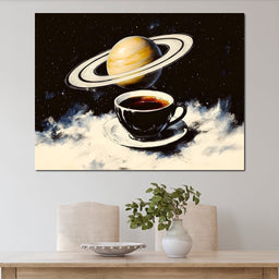 Saturn's Morning Brew - NicheCanvas