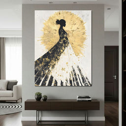 Golden Radiance Maternity Muse - NicheCanvas