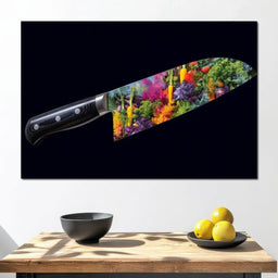 Vibrant Veggies Chef Knife - NicheCanvas