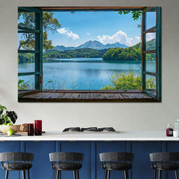 Serene Lakeside Retreat - NicheCanvas