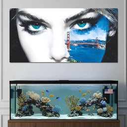 Golden Gate Reflections Within Eyes - NicheCanvas