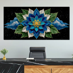 Celestial Petals Lotus Burst - NicheCanvas