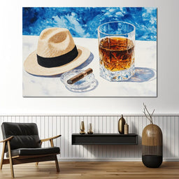 Cigar by the Pool - NicheCanvas