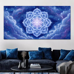 Celestial Lotus Nebula Dance - NicheCanvas